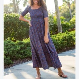 Natural Life Boho Smocked MIDI dress